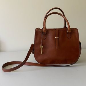 Fossil Ryder Satchel in brown